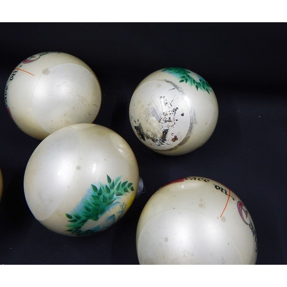 Essex Franke Mercury Glass Christmas Ornaments Dove Peace On Earth Lot of 5 - Picture 4 of 8